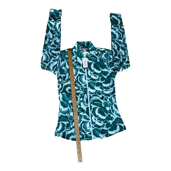 Tommy Bahama Women's Long Sleeve Full Zip Active Jacket Top Size Small Teal - Picture 9 of 17